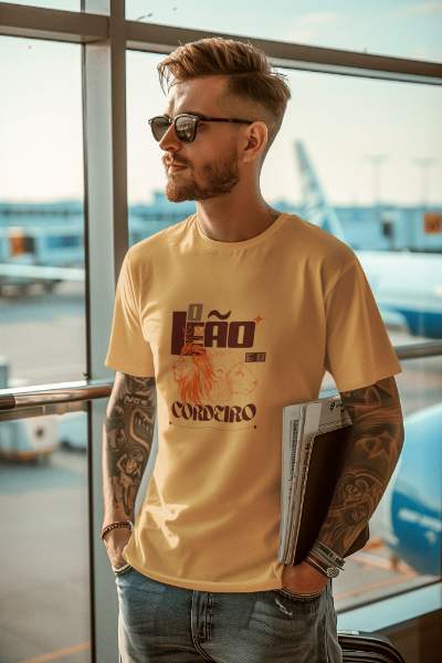 Camiseta de Algodão o Leão e o Cordeiro