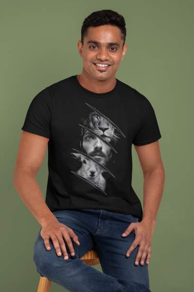 CAMISETA MALHA FRIA PV Jesus Leão e o Cordeiro