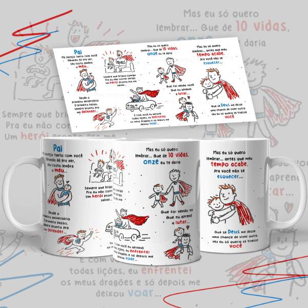 Caneca Pai Onze Vidas Col 171