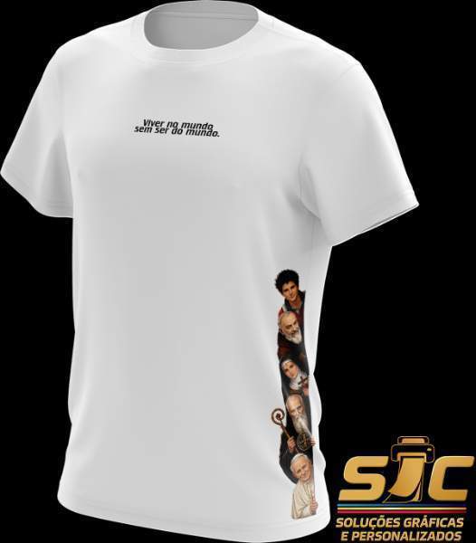 Camiseta de Poliéster Viver no Mundo Sem Ser do Mundo