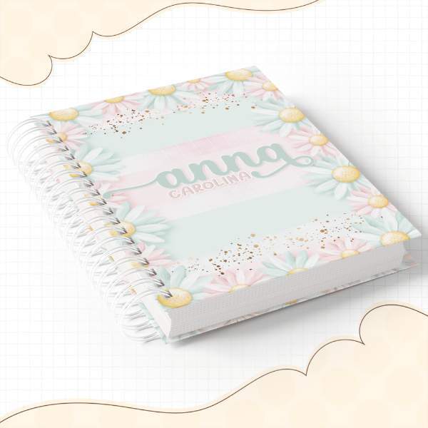 Agenda / Caderno A5 Floral Volta às Aulas Coleção 72