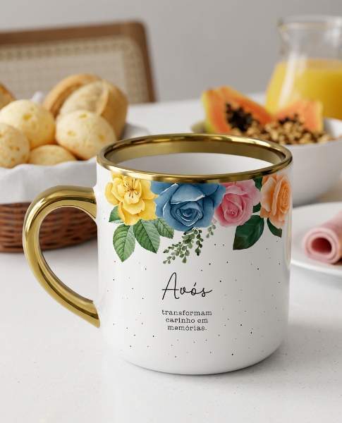 Caneca Imperial de Porcelana Dia dos Avós Coleção 98